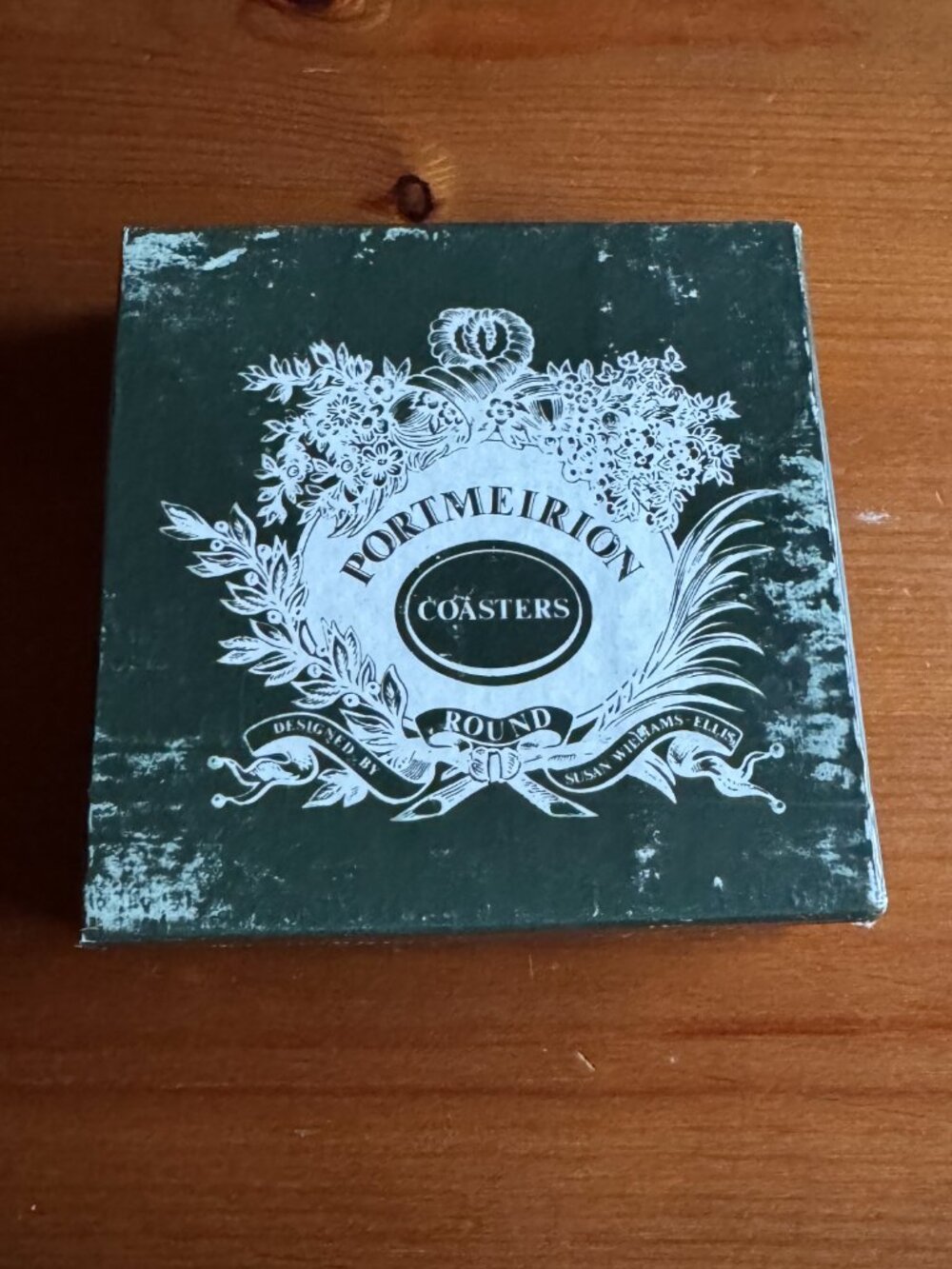 Vintage Portmeirion Botanic Garden Round Coasters Set of 6 with Box - Cork Base - Picture 10 of 11